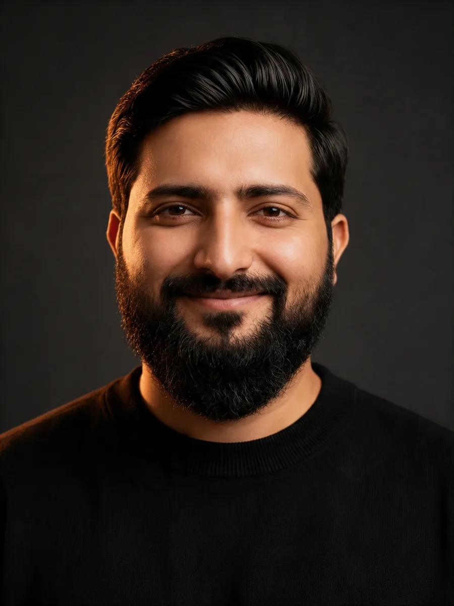 Muhammad Younus, WordPress technical SEO consultant, smiling warmly at the camera
